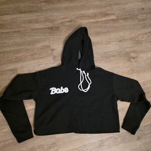 Black Hoodie with 'Babe' Embroidery